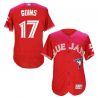 Cheap Ryan Goins Blue Jays Jersey From China Red 2016 FLEXBASE #17 in Men Women Youth Size