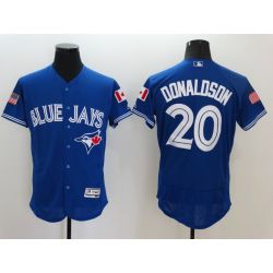 Cheap Josh Donaldson Blue Jays Jersey From China Blue Fashion Stars & Stripes 2016 FLEXBASE #20 in Men Women Youth Size