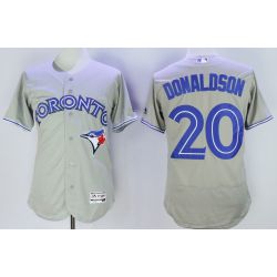 Cheap Josh Donaldson Blue Jays Jersey From China Gray 2016 FLEXBASE #20 in Men Women Youth Size