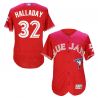 Cheap Roy Halladay Blue Jays Jersey From China Red 2016 FLEXBASE #32 in Men Women Youth Size