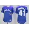 Cheap Aaron Sanchez Blue Jays Jersey From China Blue 2016 FLEXBASE #41 in Men Women Youth Size