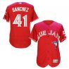 Cheap Aaron Sanchez Blue Jays Jersey From China Red 2016 FLEXBASE #41 in Men Women Youth Size