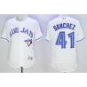 Cheap Aaron Sanchez Blue Jays Jersey From China White 2016 FLEXBASE #41 in Men Women Youth Size