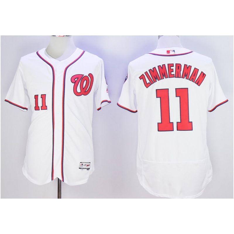 Cheap Ryan Zimmerman Nationals Jersey From China White 2016 FLEXBASE #11 in Men Women Youth Size