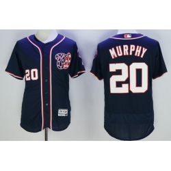 Cheap Daniel Murphy Nationals Jersey From China Blue 2016 FLEXBASE #20 in Men Women Youth Size