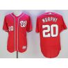 Cheap Daniel Murphy Nationals Jersey From China Red 2016 FLEXBASE #20 in Men Women Youth Size