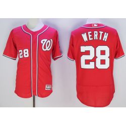 Cheap Jayson Werth Nationals Jersey From China Red 2016 FLEXBASE #28 in Men Women Youth Size