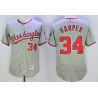 Cheap Bryce Harper Nationals Jersey From China Grey 2016 FLEXBASE #34 in Men Women Youth Size