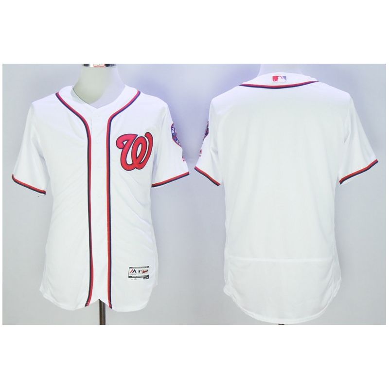 Cheap Nationals Jersey From China White Blank 2016 FLEXBASE in Men Women Youth Size