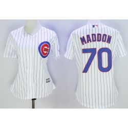 Cheap Joe Maddon Cubs Women Jersey From China White #70