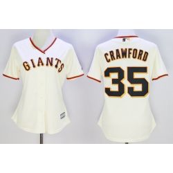 Cheap Brandon Crawford Giants Women Jersey From China Cream #35