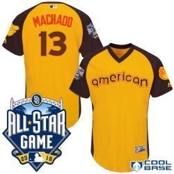 Cheap Manny Machado Orioles Jersey From China Yellow 2016 ALL STAR #13 in Men Women Youth Size