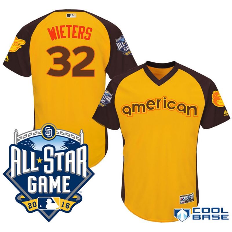 Cheap Matt Wieters Orioles Jersey From China Yellow 2016 ALL STAR #32 in Men Women Youth Size