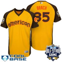 Cheap Brad Brach Orioles Jersey From China Yellow 2016 ALL STAR #35 in Men Women Youth Size