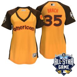 Cheap Brad Brach Orioles Jersey From China Yellow 2016 ALL STAR #35 in Men Women Youth Size