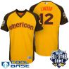 Cheap Francisco Lindor Indians Jersey From China Yellow 2016 ALL STAR #12 in Men Women Youth Size