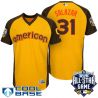 Cheap Danny Salazar Indians Jersey From China Yellow 2016 ALL STAR #31 in Men Women Youth Size