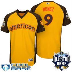 Cheap Eduardo Nunez Twins Jersey From China Yellow 2016 ALL STAR #9 in Men Women Youth Size