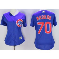 Cheap Joe Maddon Cubs Women Jersey From China Blue #70