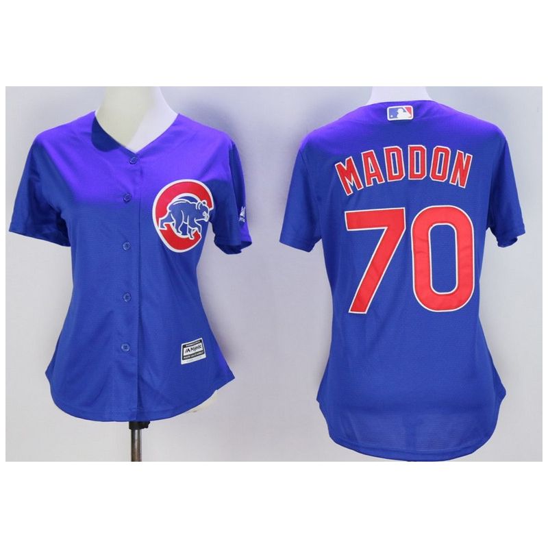 Cheap Joe Maddon Cubs Women Jersey From China Blue #70