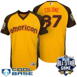 Cheap Alex Colome Rays Jersey From China Yellow 2016 ALL STAR #37 in Men Women Youth Size