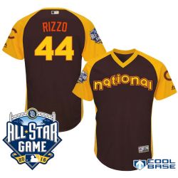 Cheap Anthony Rizzo Cubs Jersey From China Brown 2016 ALL STAR #44 in Men Women Youth Size