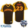 Cheap Adam Duvall Reds Jersey From China Brown 2016 ALL STAR #23 in Men Women Youth Size