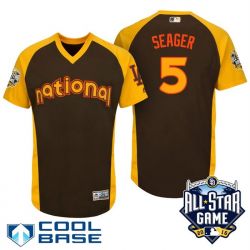 Cheap Corey Seager Dodgers Jersey From China Brown 2016 ALL STAR #5 in Men Women Youth Size