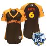 Cheap Starling Marte Pirates Jersey From China Brown 2016 ALL STAR #6 in Men Women Youth Size