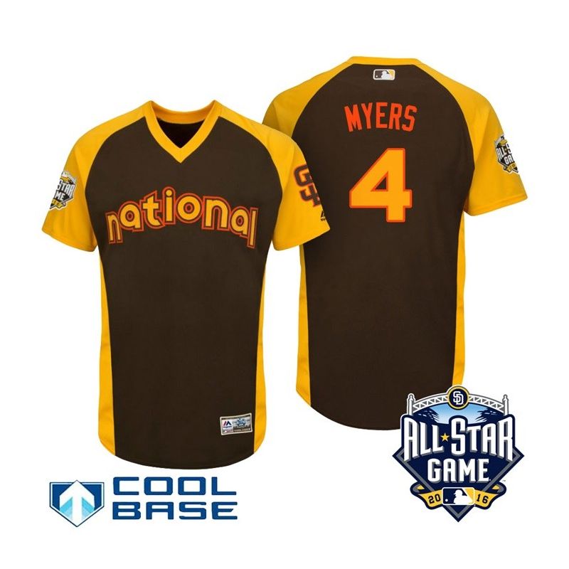 Cheap Wil Myers Padres Jersey From China Brown 2016 ALL STAR #4 in Men Women Youth Size