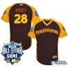 Cheap Buster Posey Giants Jersey From China Brown 2016 ALL STAR #28 in Men Women Youth Size