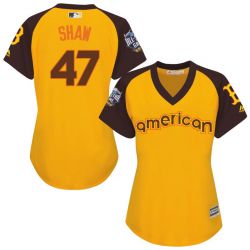 Cheap Travis Shaw Red Sox Jersey From China Yellow 2016 ALL STAR #47 in Men Women Youth Size