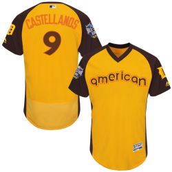 Cheap Nick Castellanos Tigers Jersey From China Yellow 2016 ALL STAR #9 in Men Women Youth Size