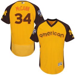 Cheap Brian McCann Yankees Jersey From China Yellow 2016 ALL STAR #34 in Men Women Youth Size