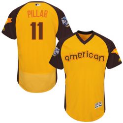 Cheap Kevin Pillar Blue Jays Jersey From China Yellow 2016 ALL STAR #11 in Men Women Youth Size