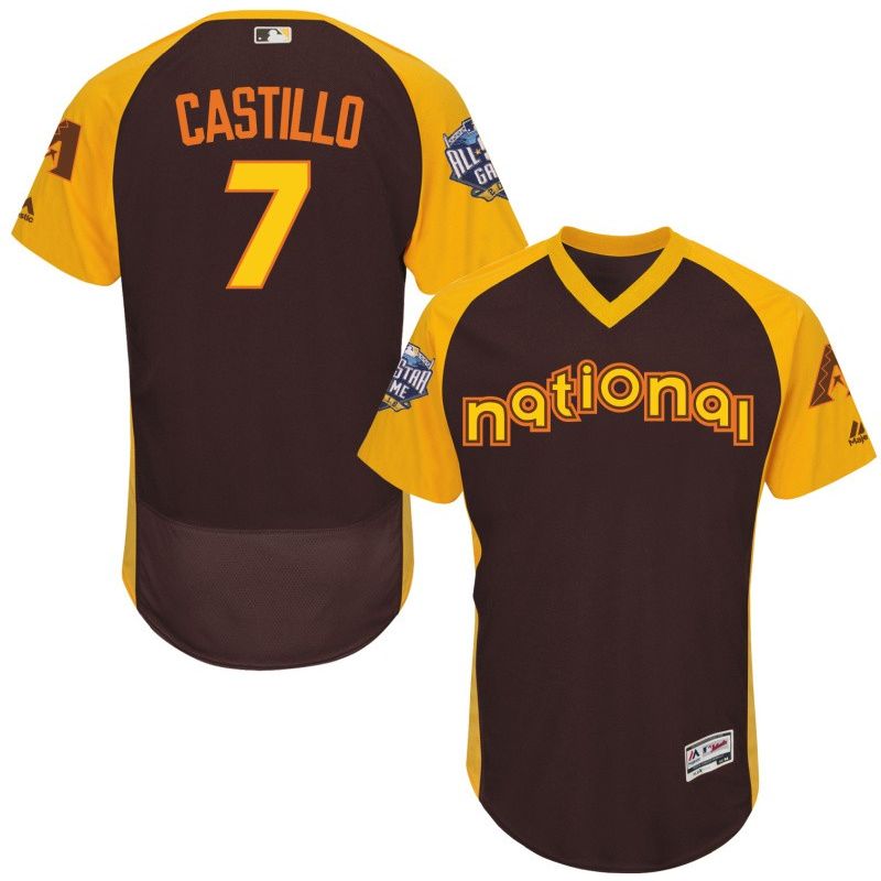 Cheap Welington Castillo Diamondbacks Jersey From China Brown 2016 ALL STAR #7 in Men Women Youth Size