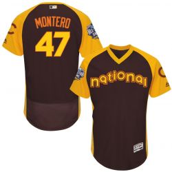 Cheap Miguel Montero Cubs Jersey From China Brown 2016 ALL STAR #47 in Men Women Youth Size