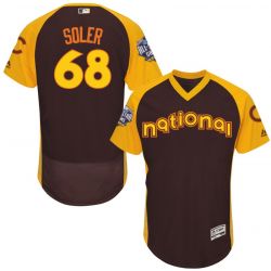 Cheap Jorge Soler Cubs Jersey From China Brown 2016 ALL STAR #68 in Men Women Youth Size