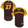 Cheap Giancarlo Stanton Marlins Jersey From China Brown 2016 ALL STAR #27 in Men Women Youth Size