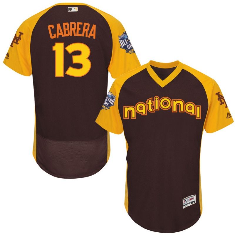 Cheap Asdrubal Cabrera Mets Jersey From China Brown 2016 ALL STAR #13 in Men Women Youth Size