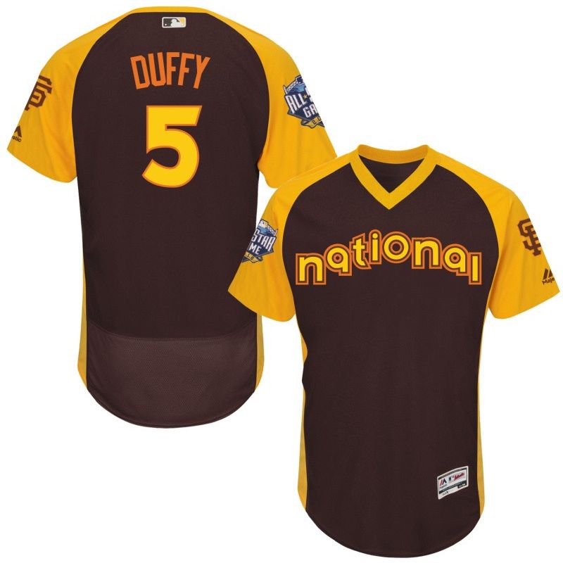 Cheap Matt Duffy Giants Jersey From China Brown 2016 ALL STAR #5 in Men Women Youth Size