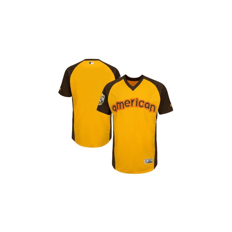 Cheap Blank 2016 MLB ALL STAR Jersey Yellow American League OR Brown National League in Men Women Youth Size