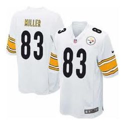 Cheap Heath Miller Steelers Youth Jersey #83 White From China