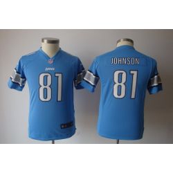 Cheap Calvin Johnson Lions Youth Jersey #81 Blue From China