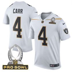 Cheap Derek Carr Raiders Jersey From China White 2016 Pro Bowl #4