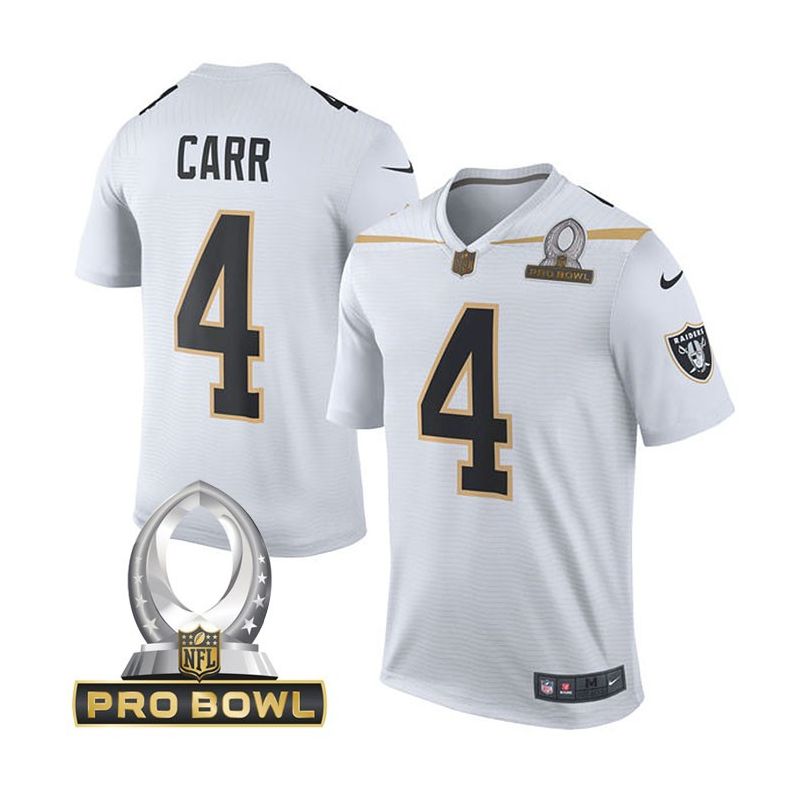 Cheap Derek Carr Raiders Jersey From China White 2016 Pro Bowl #4