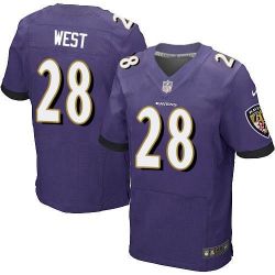 Cheap Terrance West Ravens Jersey From China Purple Elite #28
