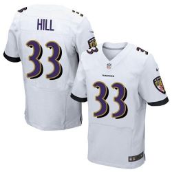 Cheap Will Hill Ravens Jersey From China White Elite #33