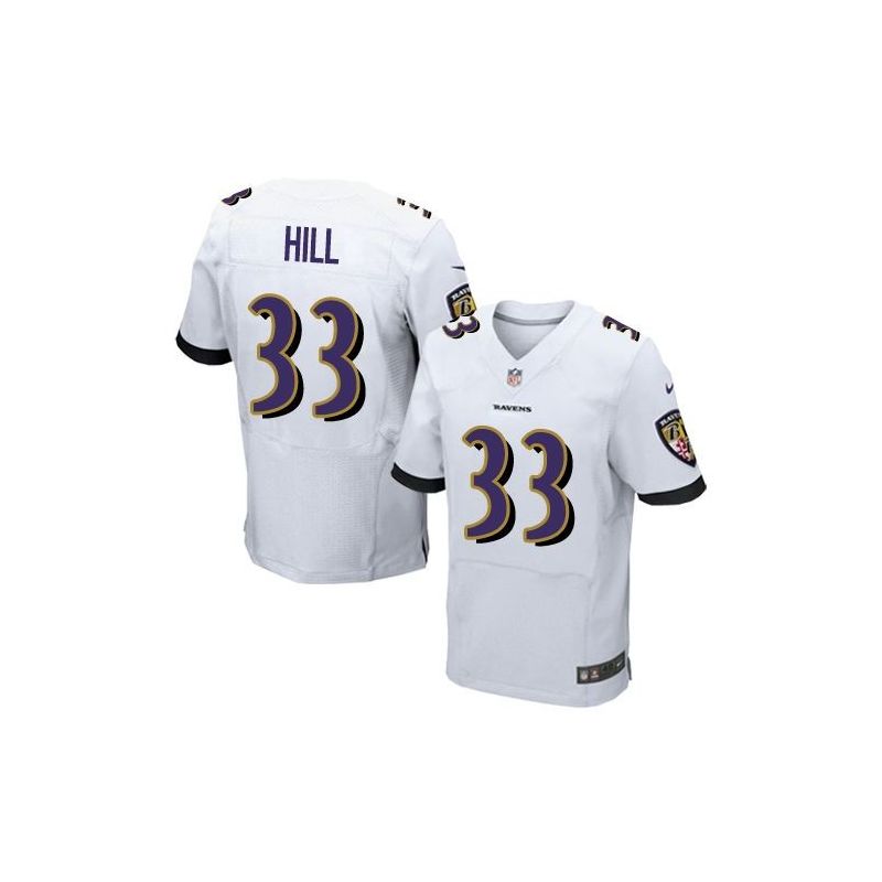 Cheap Will Hill Ravens Jersey From China White Elite #33