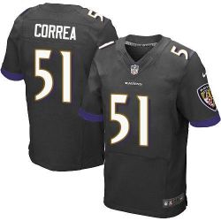 Cheap Kamalei Correa Ravens Jersey From China Black Elite #51